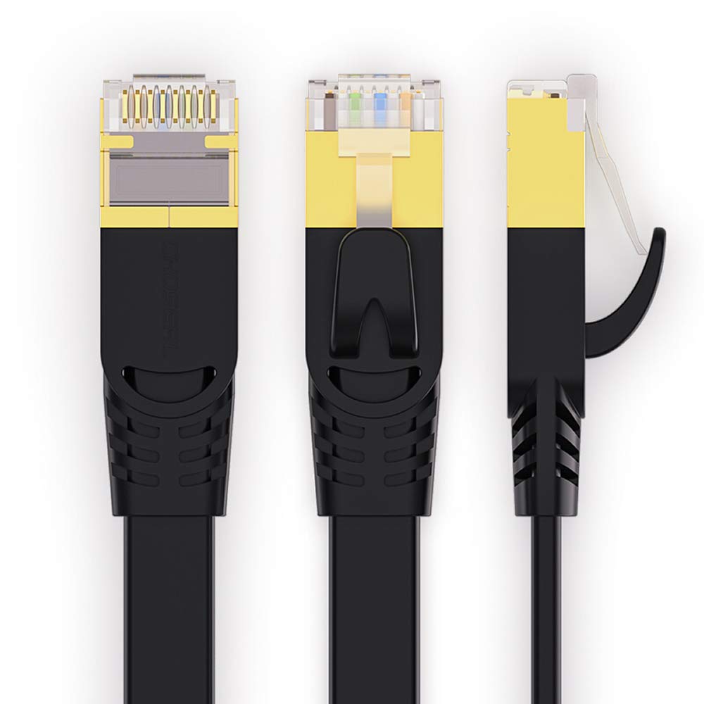 Veetop Cable Ethernet 30m, Rj45 Cat 7 Plat haute vitesse avec