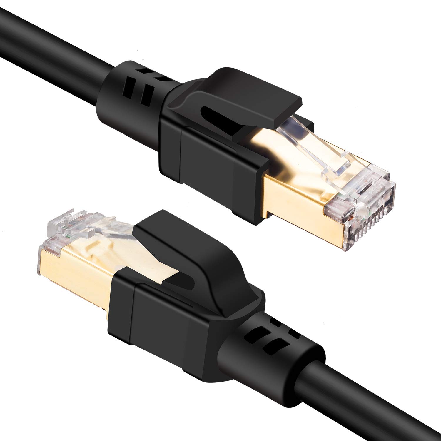 Cable de red LAN Cat 8 con conectores Rj45 enchapados en oro para enrutador  lote