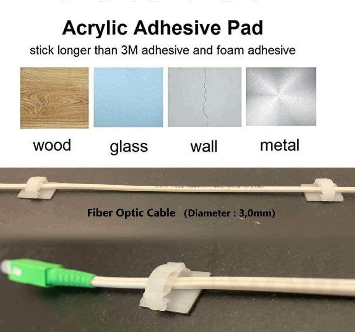 Serre cable adhesif,50 pcs fix cable avec embase adhesive pour