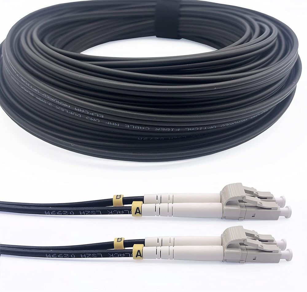 SC/UPC OM3 Duplex Multimode Fiber Optic Cable 50/125um G657A2 - Elfcam®