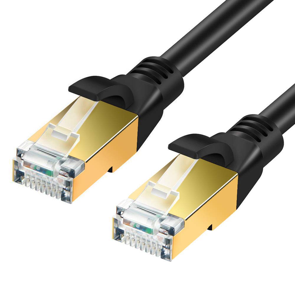 Elfcam® - Cable Ethernet Cat 8, Cable de Red LAN WAN Redondo, Cat8 SFTP  28AWG, 2000Mhz 40Gbps con Conectores RJ45 de Alta Calidad, Negro  (REF:11755) – Elfcam - Especialista en Soluciones de Fibra