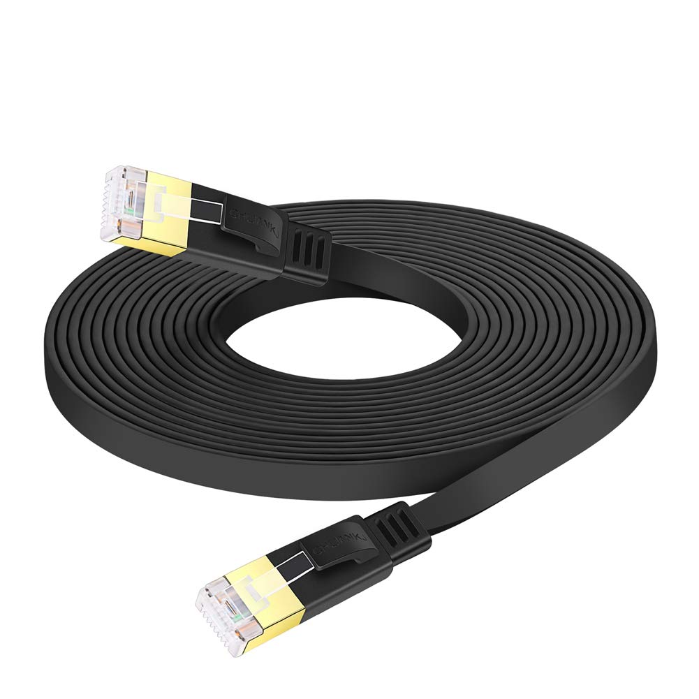 Elfcam® - Cat7 Câble Réseau Ethernet avec Connecteurs RJ45,Câble Flat, 4  Paires Torsadée Blindée, Haut Débit Jusqu'à 10 Gbps(REF:11709) – Elfcam -  Fiber Solution Specialist