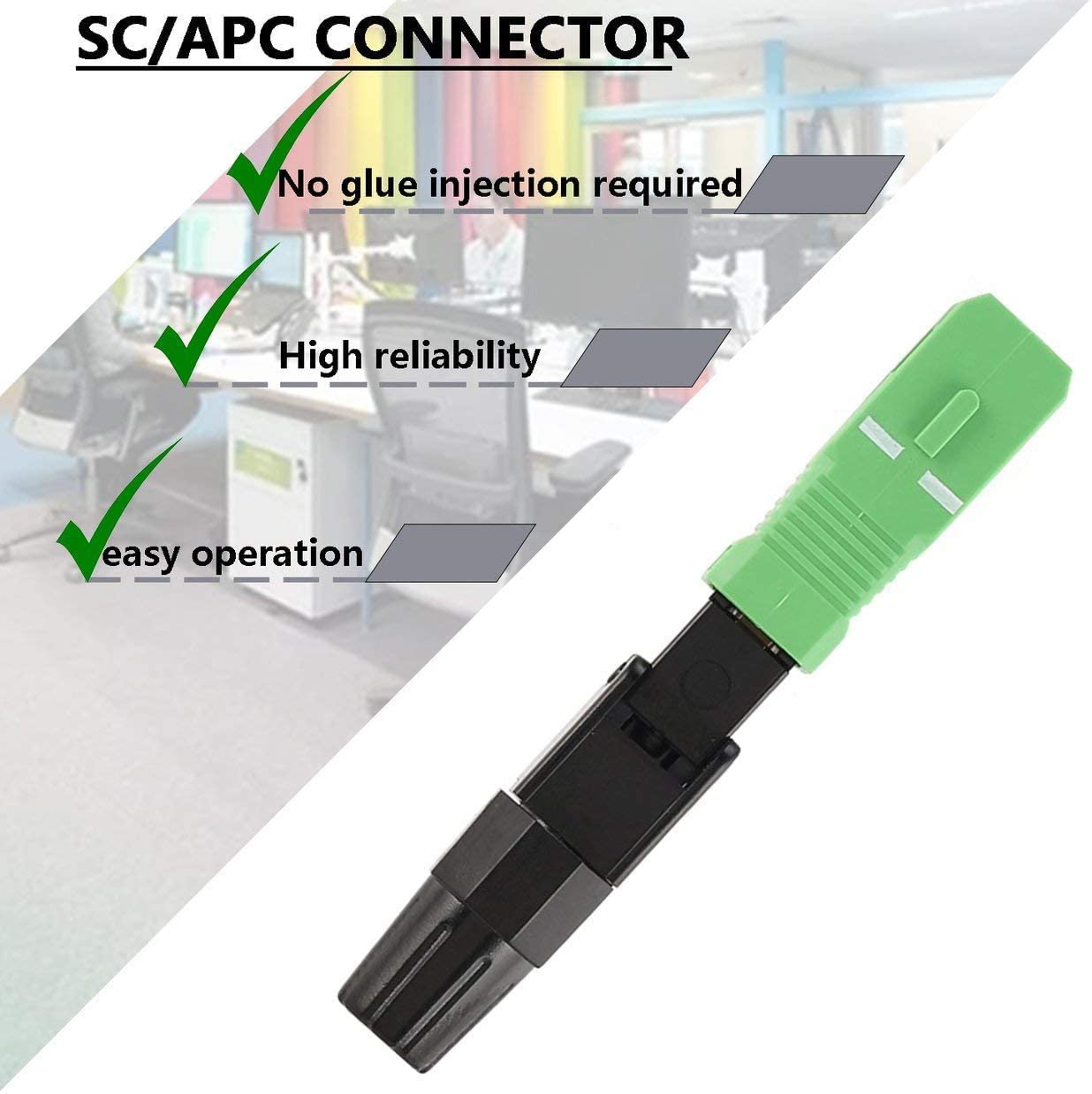 Connecteur rapide fibre optique FTTH SC/APC