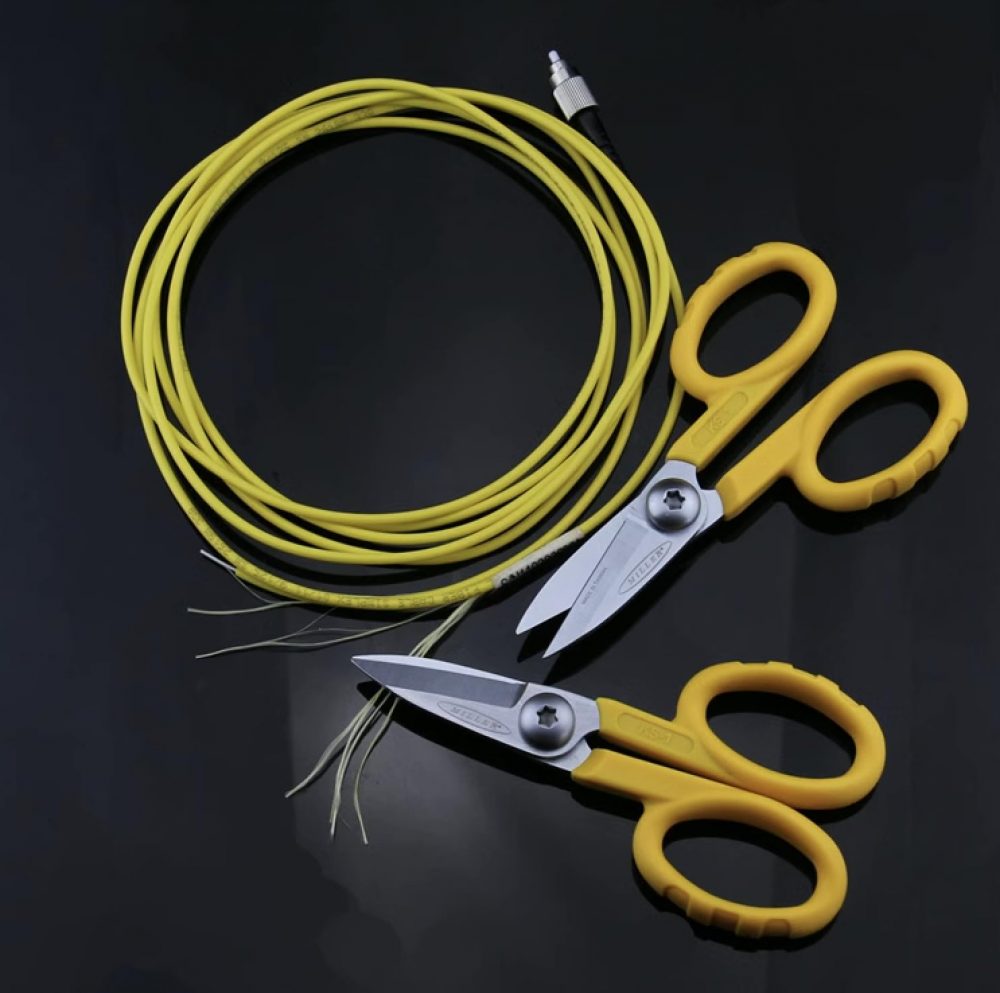 Ciseaux fibre optique multifonction , pince matériel outils de précision,  cisaille électricien pour couper câble électrique gaine