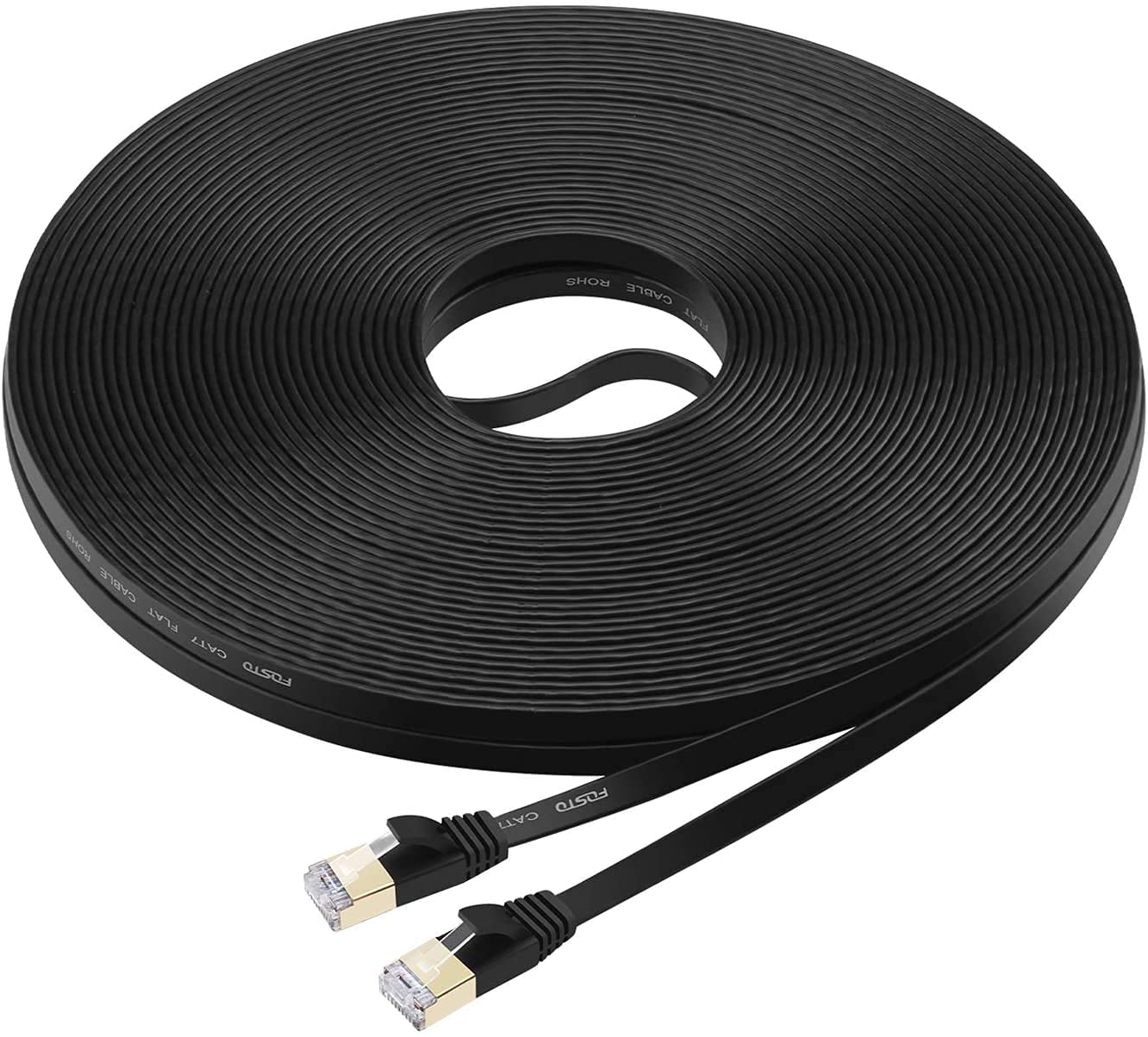 Veetop Cable Ethernet 15m Cat 7 Plat haute vitesse avec connecteur
