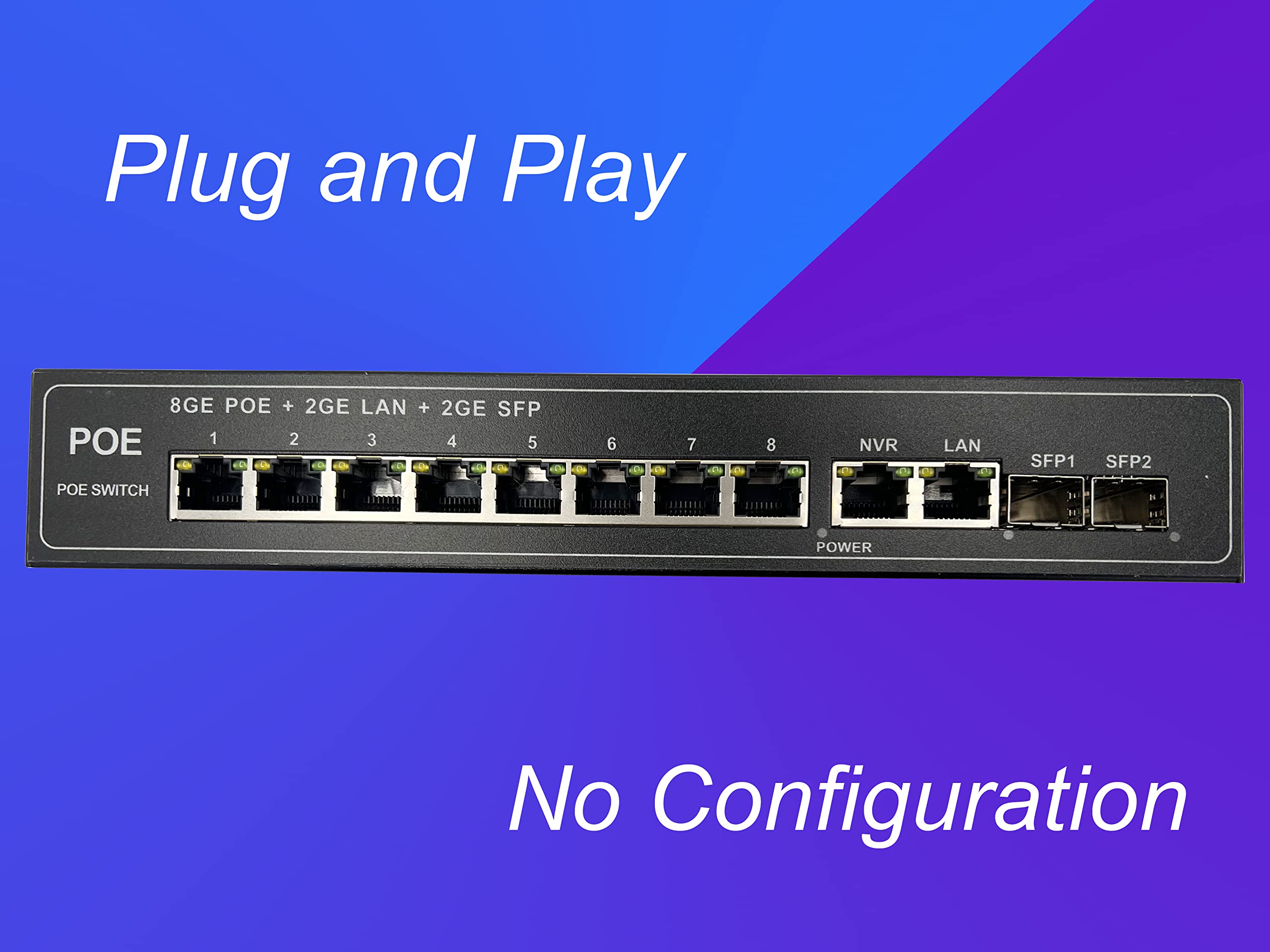 Switch PoE in fibra ottica con 2 porte SFP da 1,25 GB, 8 porte Gigabit  Ethernet 10/100/1000Mbps PoE, Plug & Play non gestito (8 porte PoE) (Rif:  9285) – Elfcam - Fiber Solution Specialist