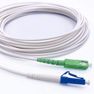 Câble à Fibre Optique SC/APC à LC/UPC OS2 Simplex Blanc (Ref:3665)