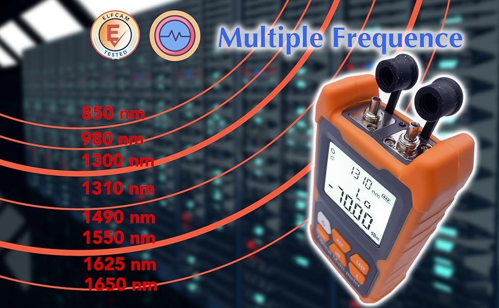 Testeur Optique Tout-en-un – Photomètre FTTH -70 à +10 DBm + Localisateur Visuel 15 MW – 10 Longueurs D'onde, Interfaces FC/SC/ST