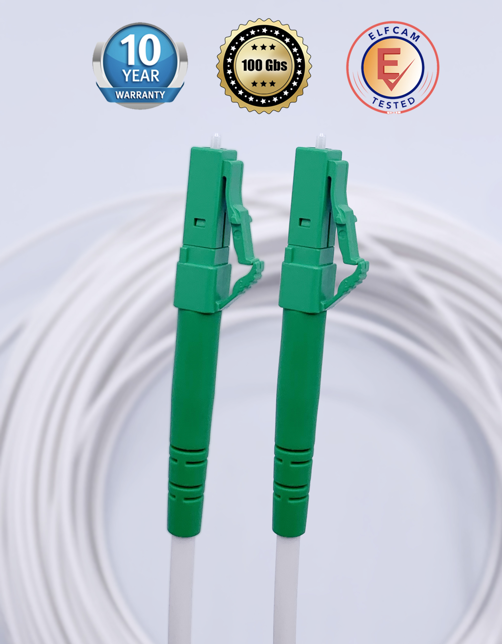 Cable de fibra óptica de 10 m SC/APC a SC/APC monomodo simplex 9
