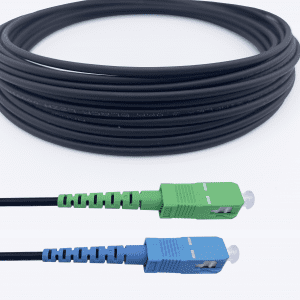 Câble à Fibre Optique en Acier Blindé SC/APC à SC/UPC OS2 Simplex (pour Freebox) (Ref:1385)