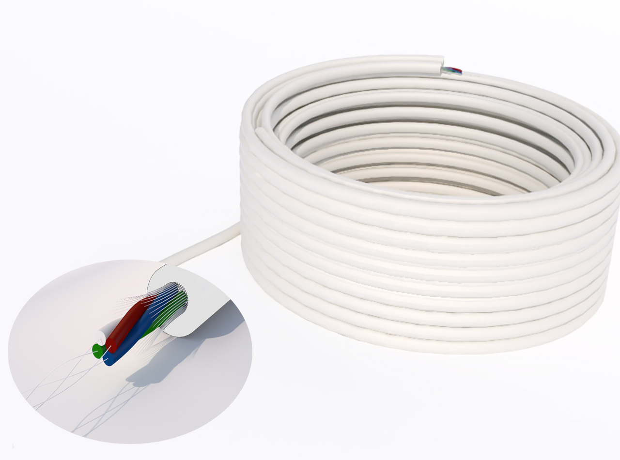 Elfcam® - Cable a Fibre Optique en Acier Blinde, Convient aux Installations  Exterieur et Interieur, Compatible avec Orange SFR Bou, 100M