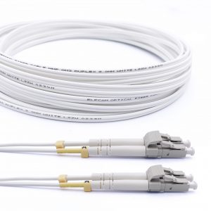 Elfcam® - Câble à Fibre Optique LC/UPC - LC/UPC OM3 Duplex Blanc (Ref: 9113)