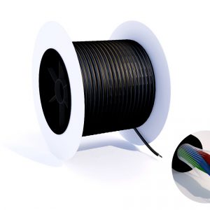 Câble à Fibre Optique OS2 5,0mm pour Installation en Extérieur, Noir (1 Fibre 2 Fibres 4 Fibres) (Ref:3215)
