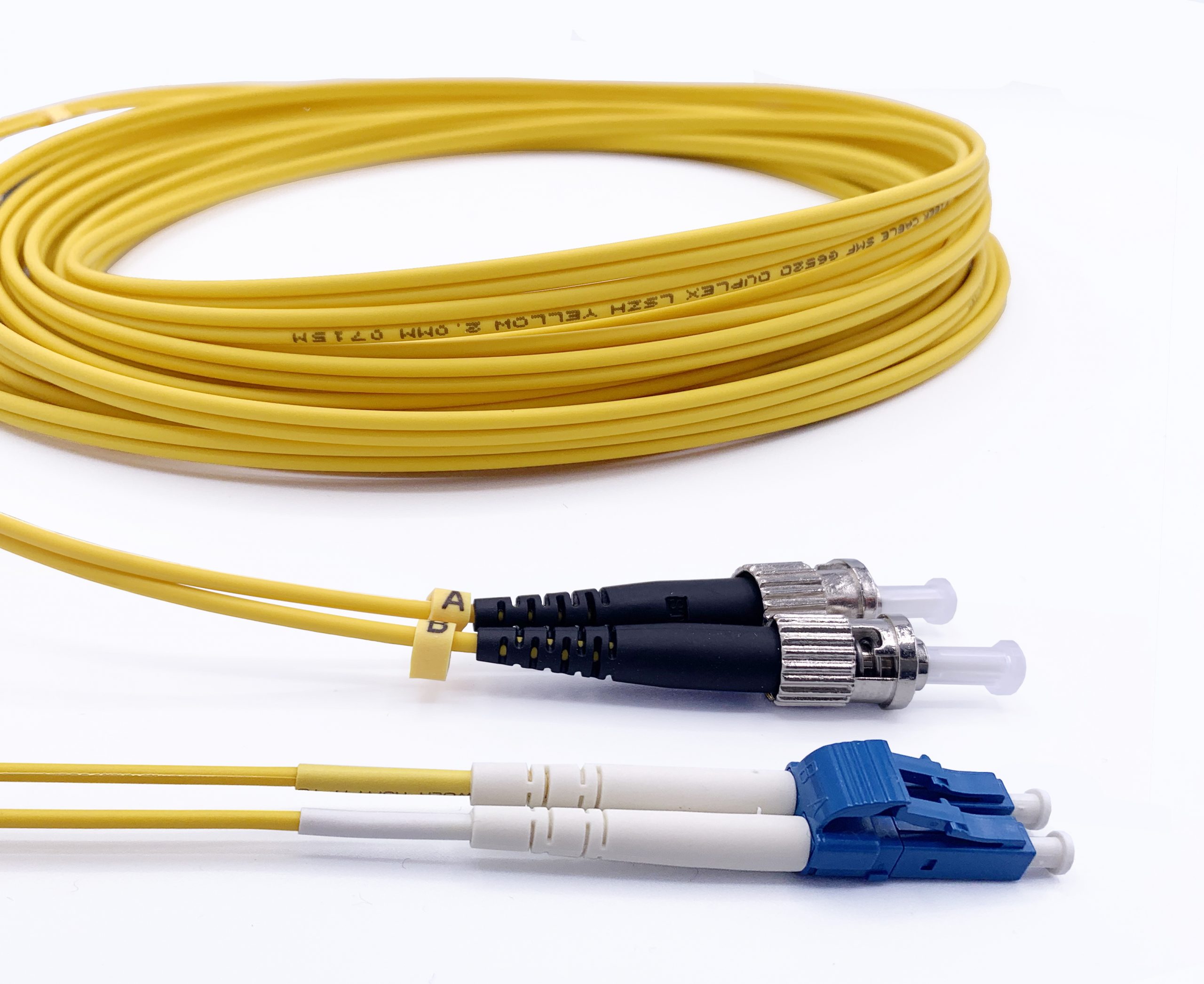 Elfcam Câble à Fibre Optique LC/UPC à LC/UPC OM4 Multimode Duplex 25M Jarretière Fibre Optique 50/125um LSZH