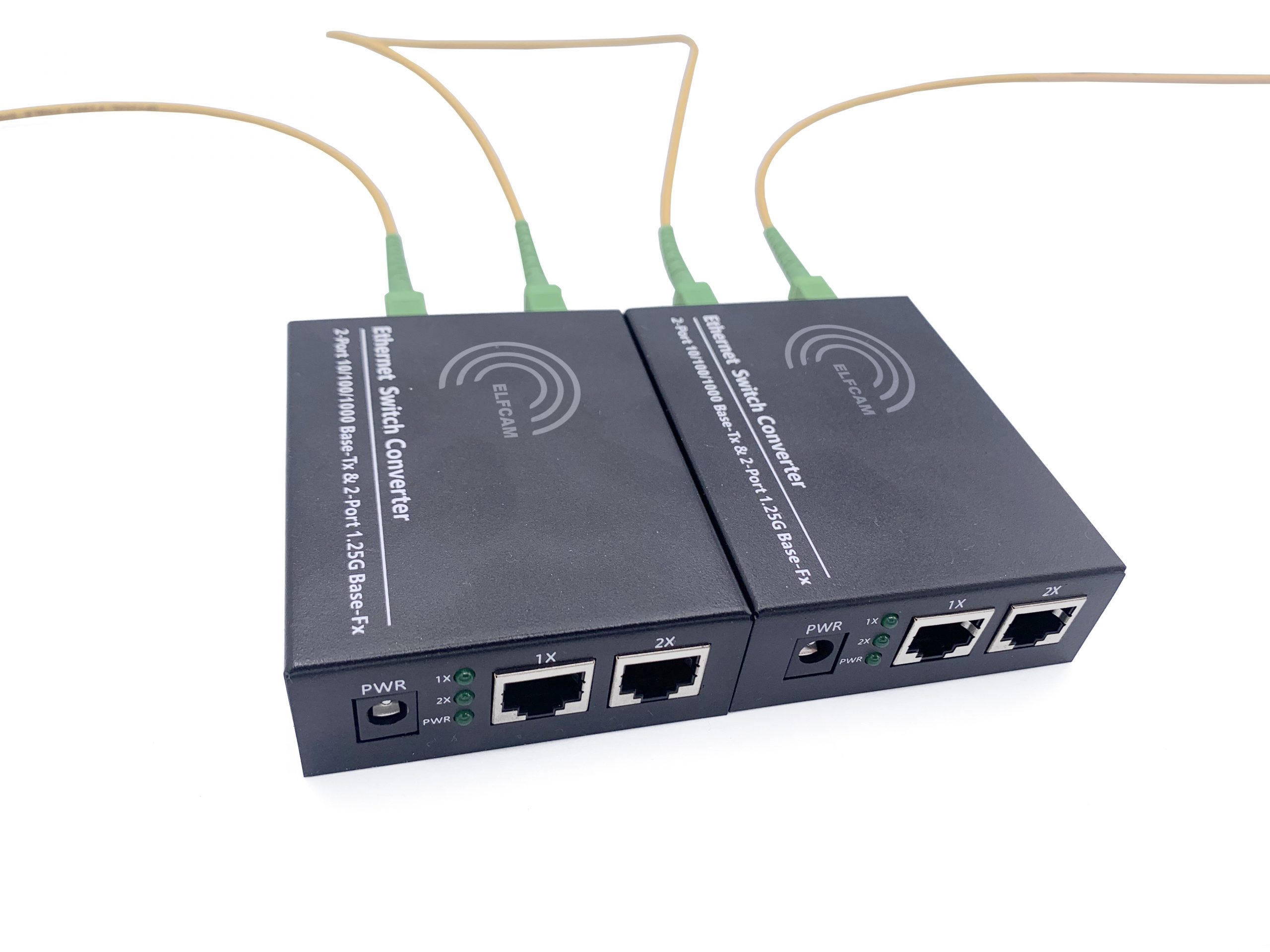 Convertisseur RJ45 Fast Ethernet / Fibre optique Multimode SC ou ST,  Loop-back