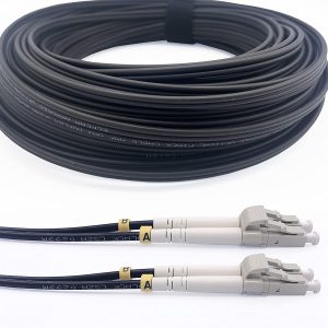 Câble à Fibre Optique en Acier Blindé LC/UPC à LC/UPC OM3 Noir (Ref:4511)