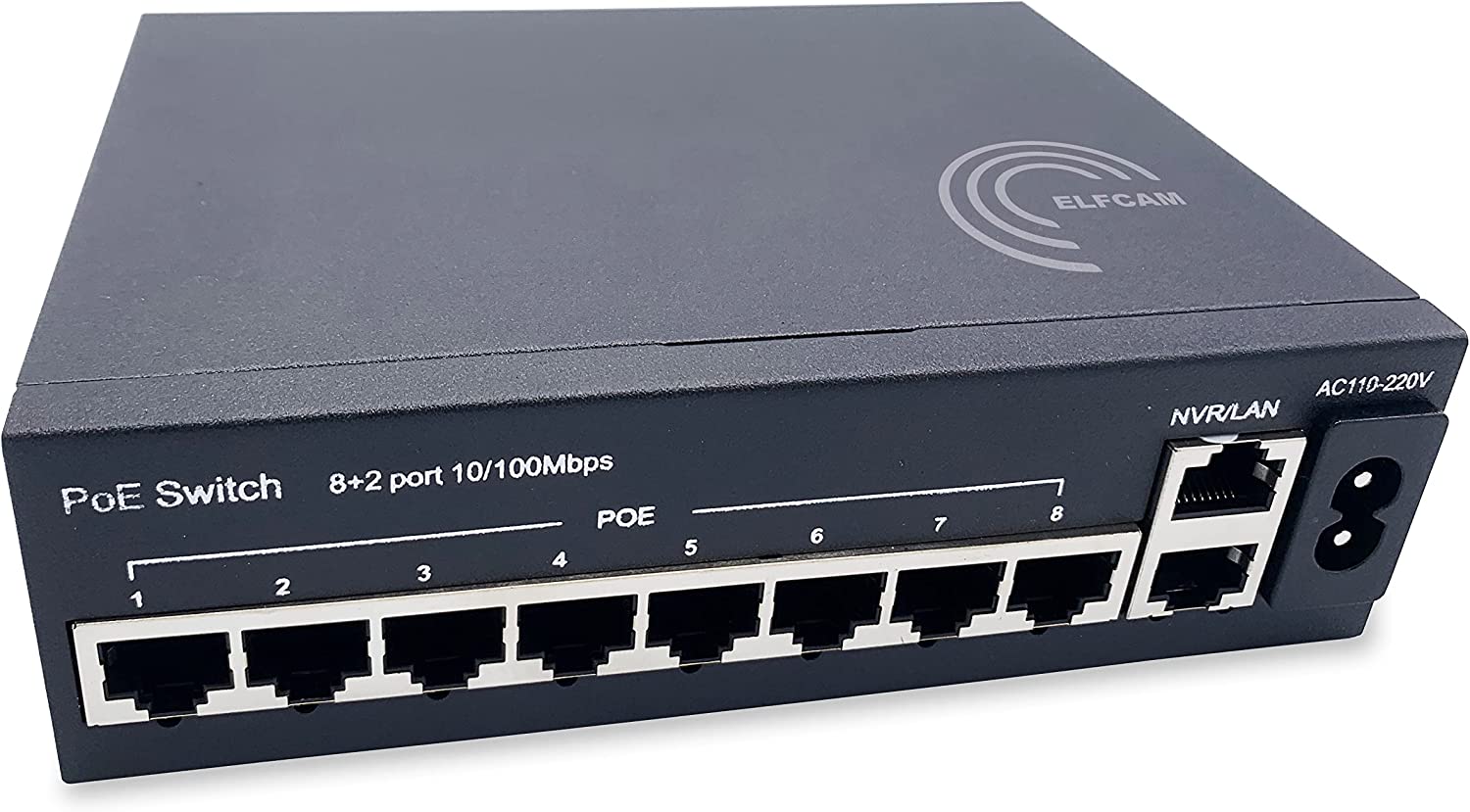 PoE Ethernet Switch with 2 Uplink Gigabit Ethernet Ports 10/100