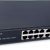 Switch Ethernet PoE con 2 porte Gigabit Ethernet Uplink 10/100/1000 Mbps,  Plug & Play non gestito, metallo robusto (16 porte PoE) – Elfcam - Fiber  Solution Specialist