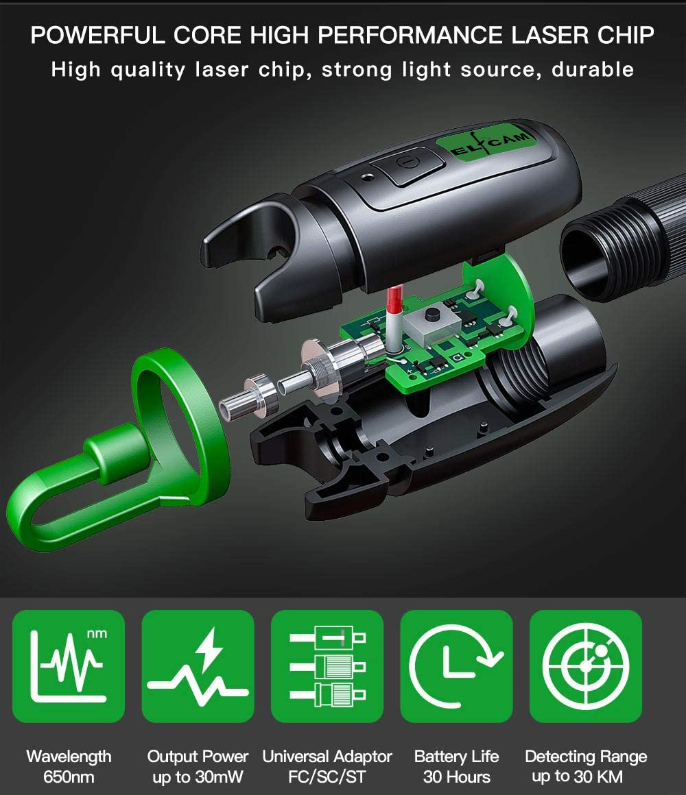 Laser Fibre Optique FTTH VFL 15mW: Testez avec Précision