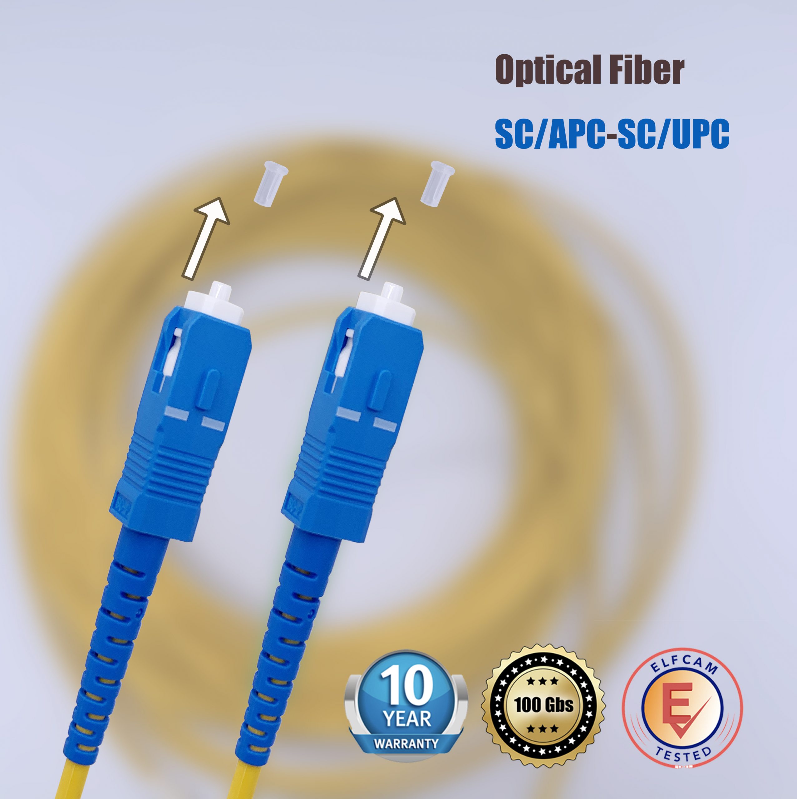 Adaptateur fibre optique simplex multimode blanc SC vers SC
