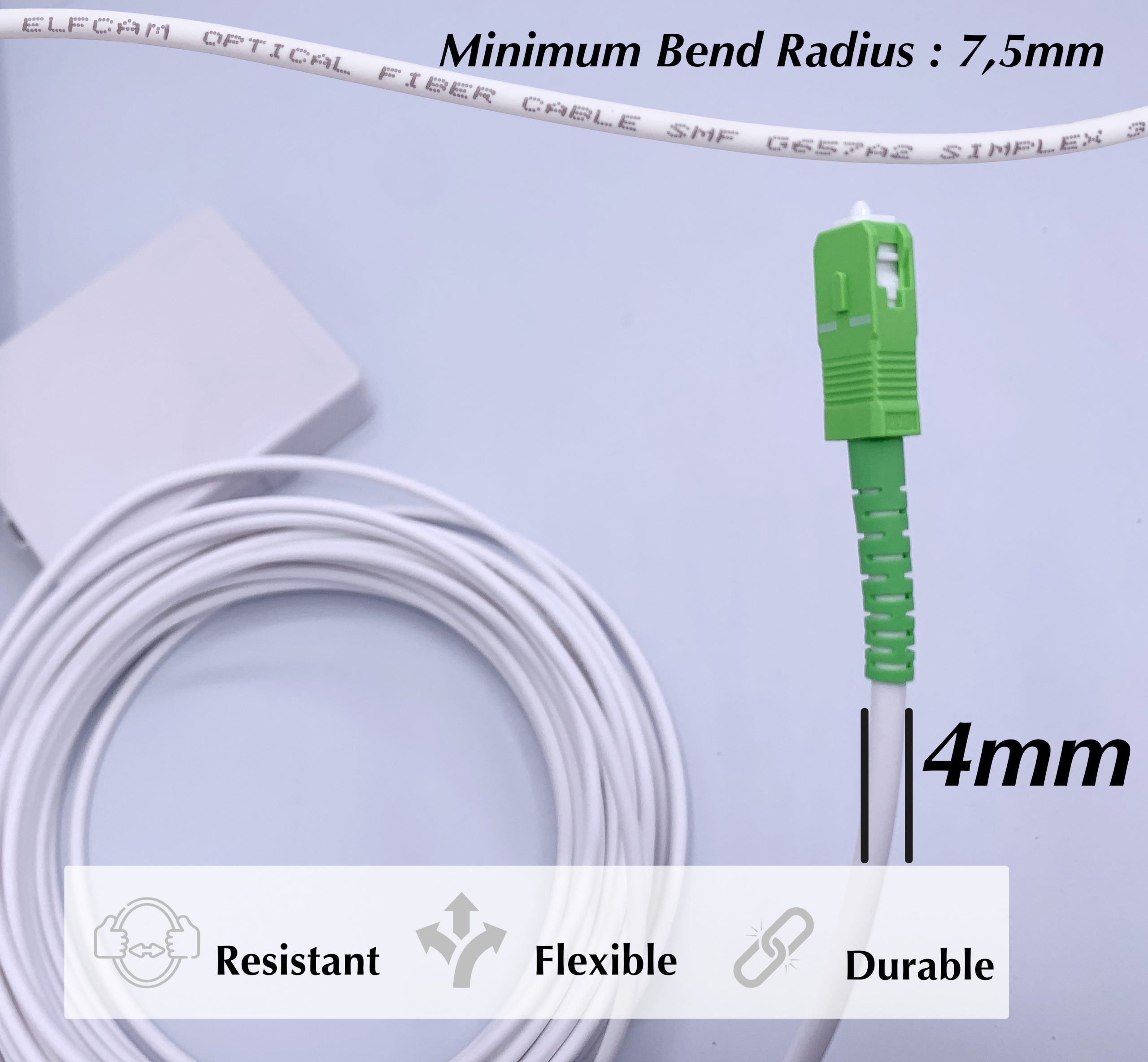 Elfcam® - Cable/Rallonge Fibre Optique (Orange SFR Bouygues