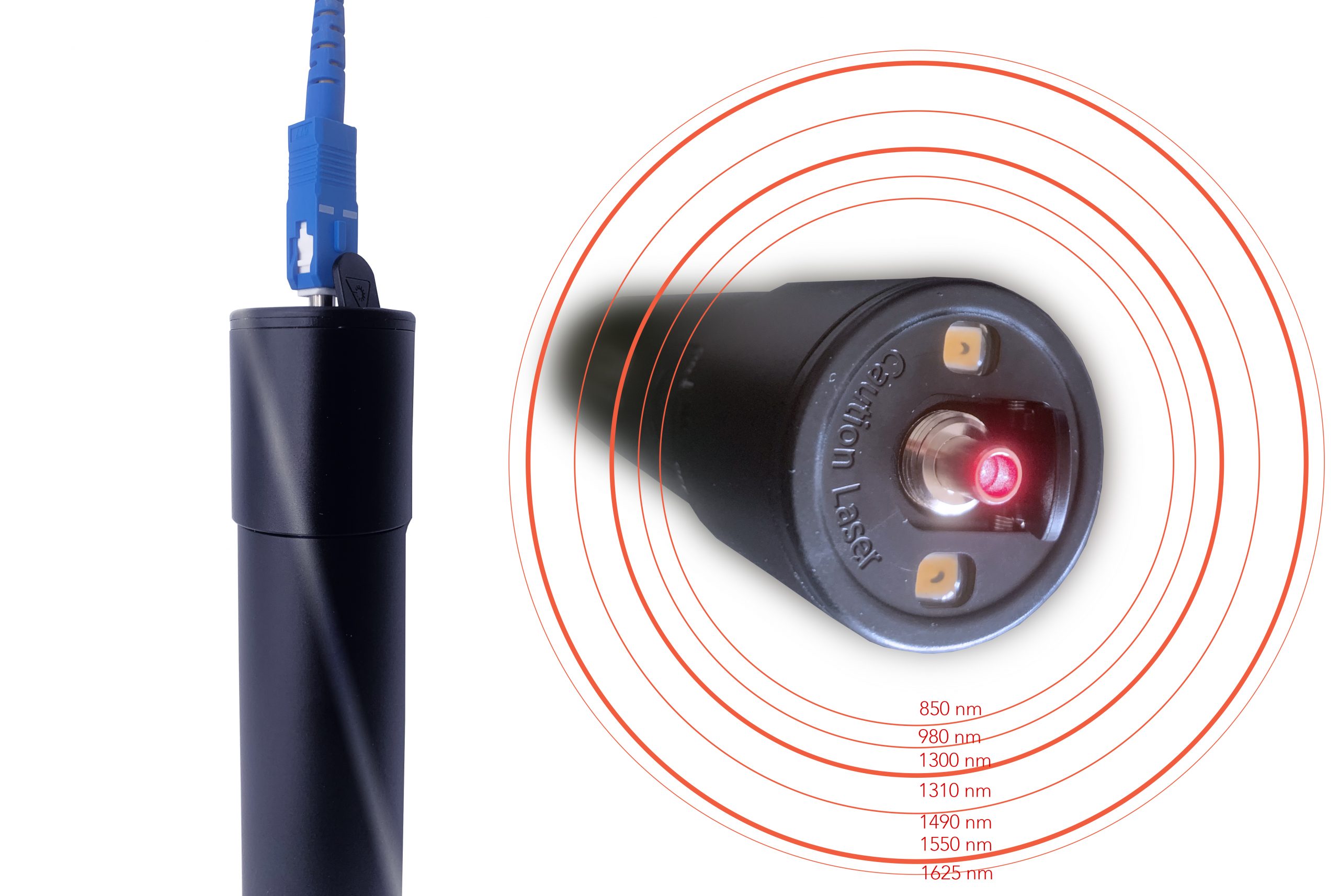 Láser de fibra óptica FTTH VFL de 15 mW: prueba con precisión