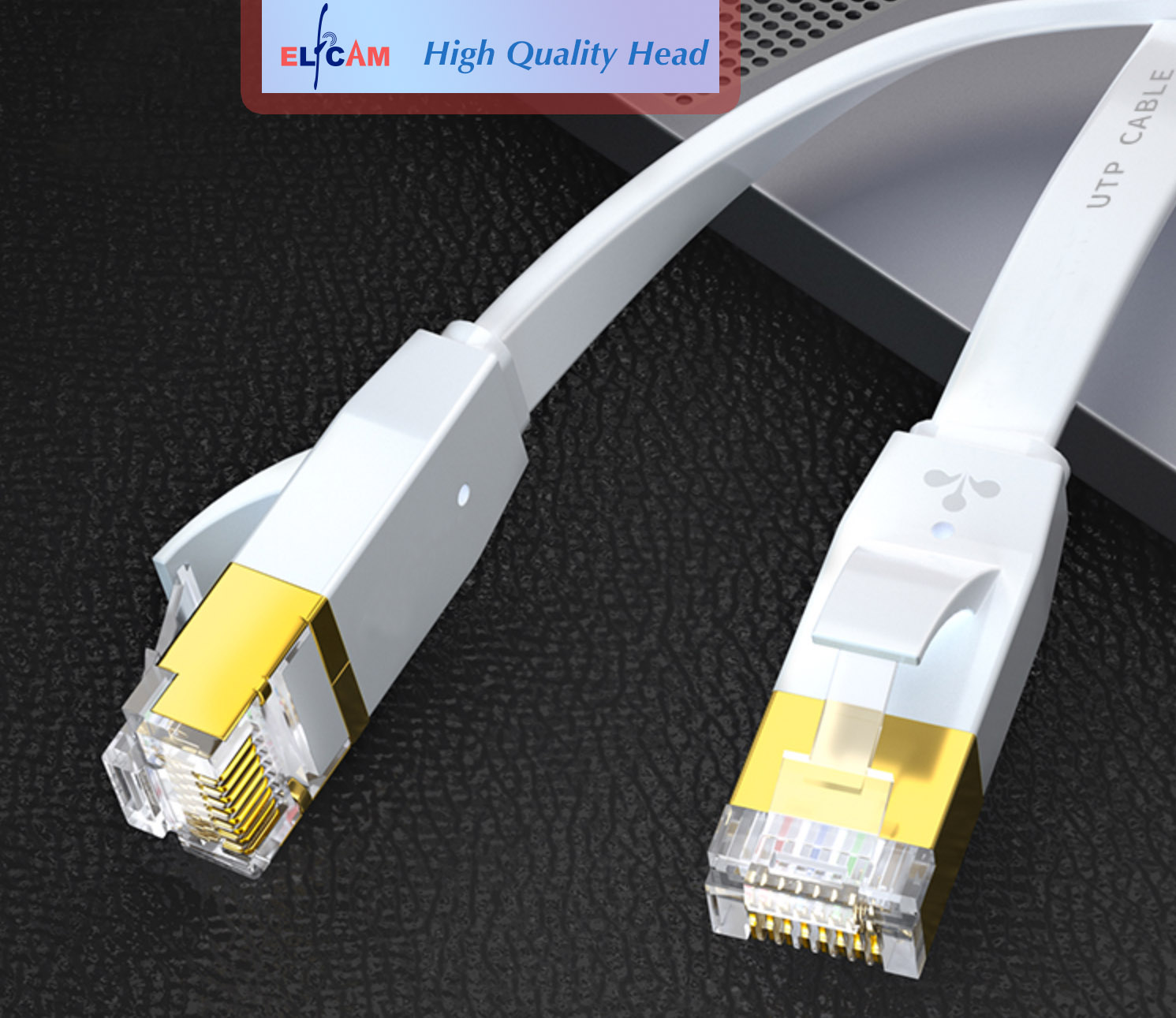 Elfcam® - Cavo di rete Ethernet Cat7 con connettori RJ45, cavo piatto, 4  doppini intrecciati schermati, alta velocità fino a 10 Gbps (REF: 11709) –  Elfcam - Fiber Solution Specialist