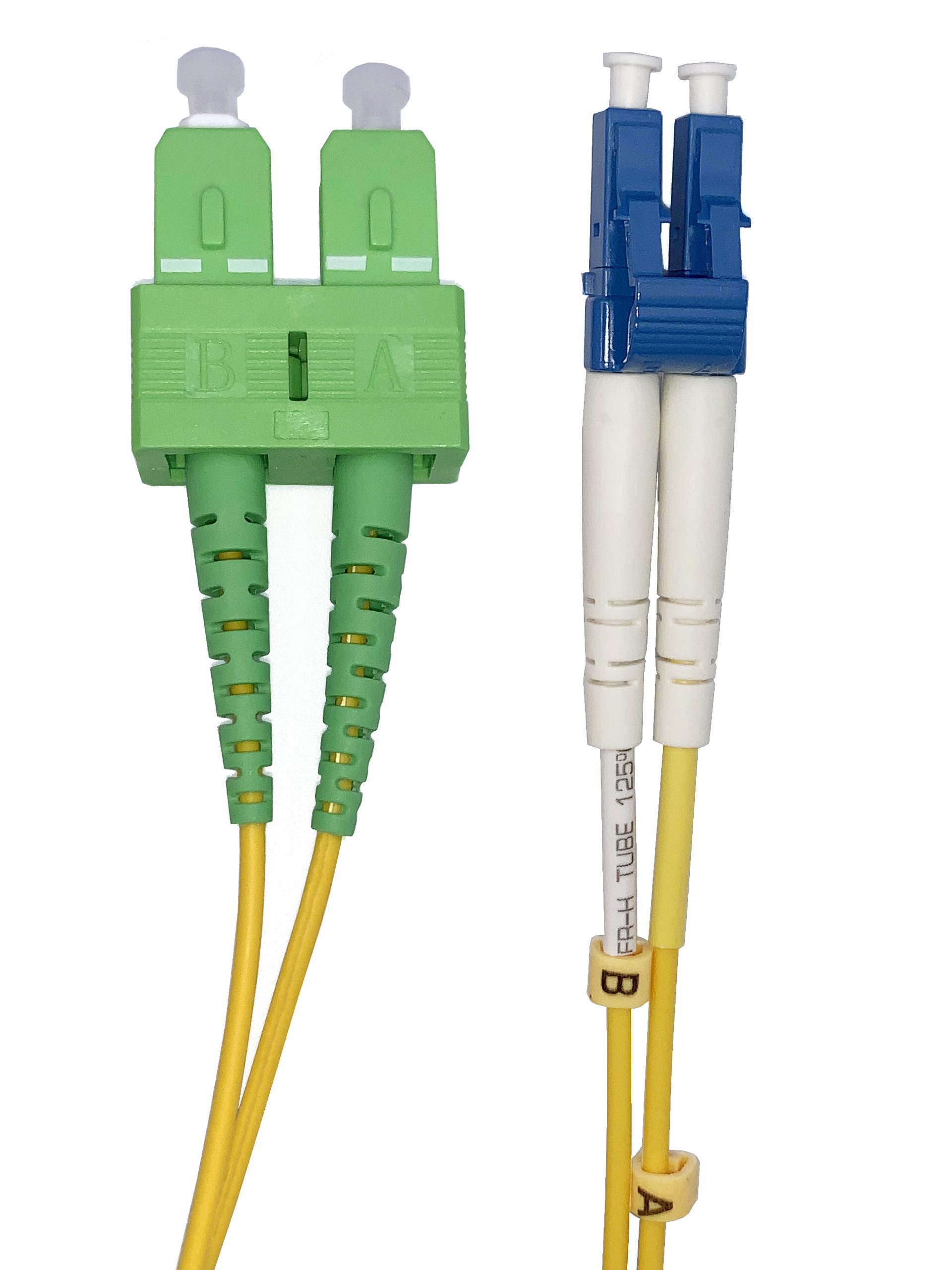 15m LC/SC OS2 Single Mode Duplex 9/125 Fiber Patch Cable