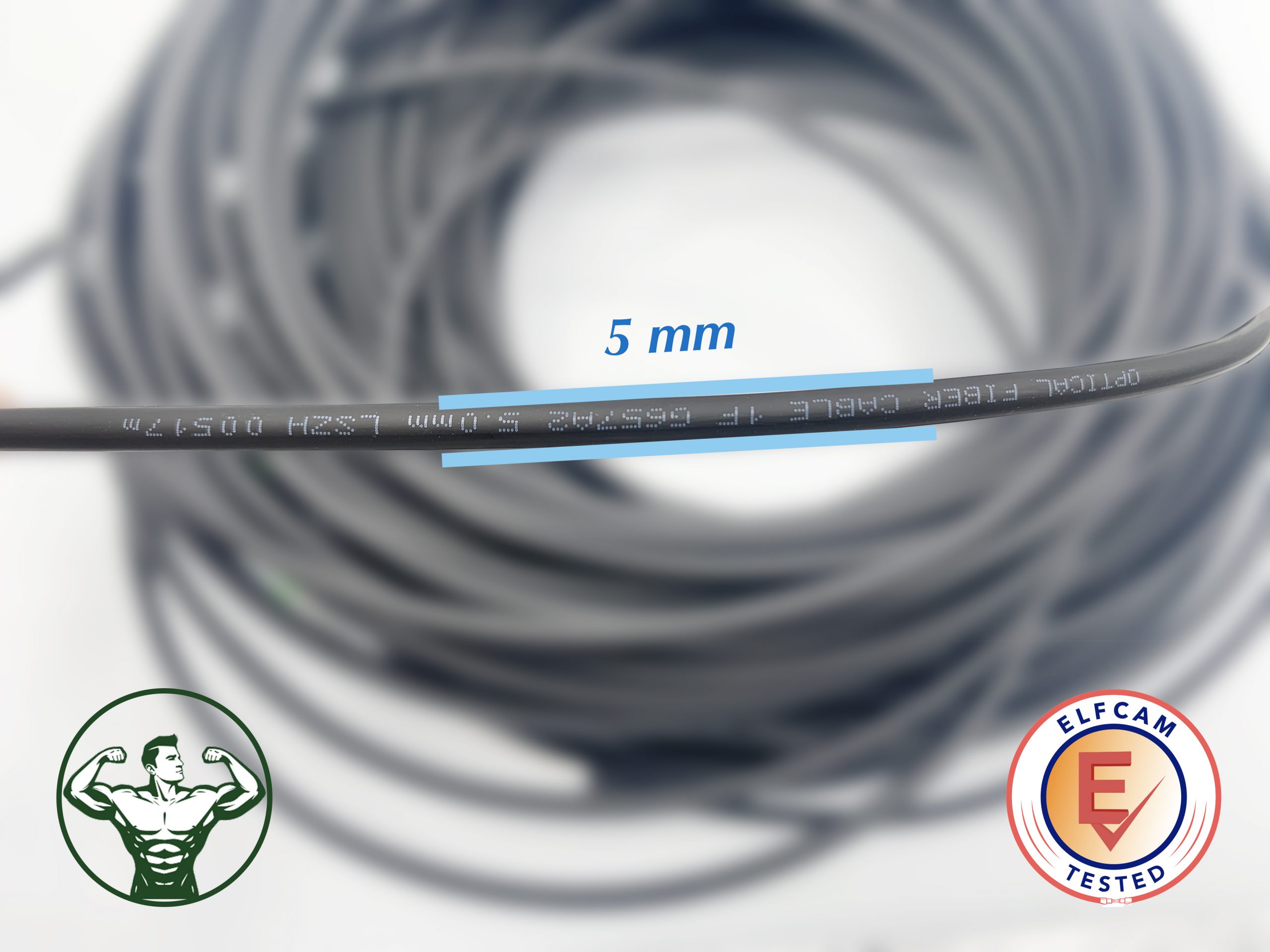 Cable de fibra óptica dúplex con amplia curvatura