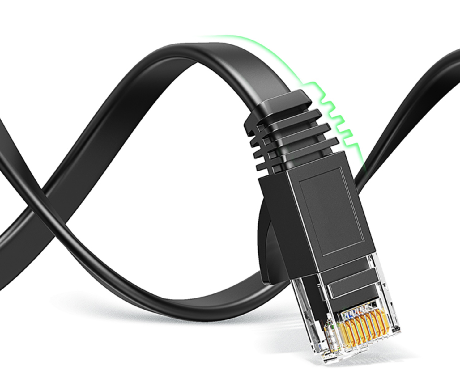 Elfcam® - 30m Cable Reseau Ethernet RJ45 Cat 7, Paire Torsadee Blindee SFTP  100% Cuivre, 6mm Diametre de Cable, 28 AWG Cable Rond  (30M)