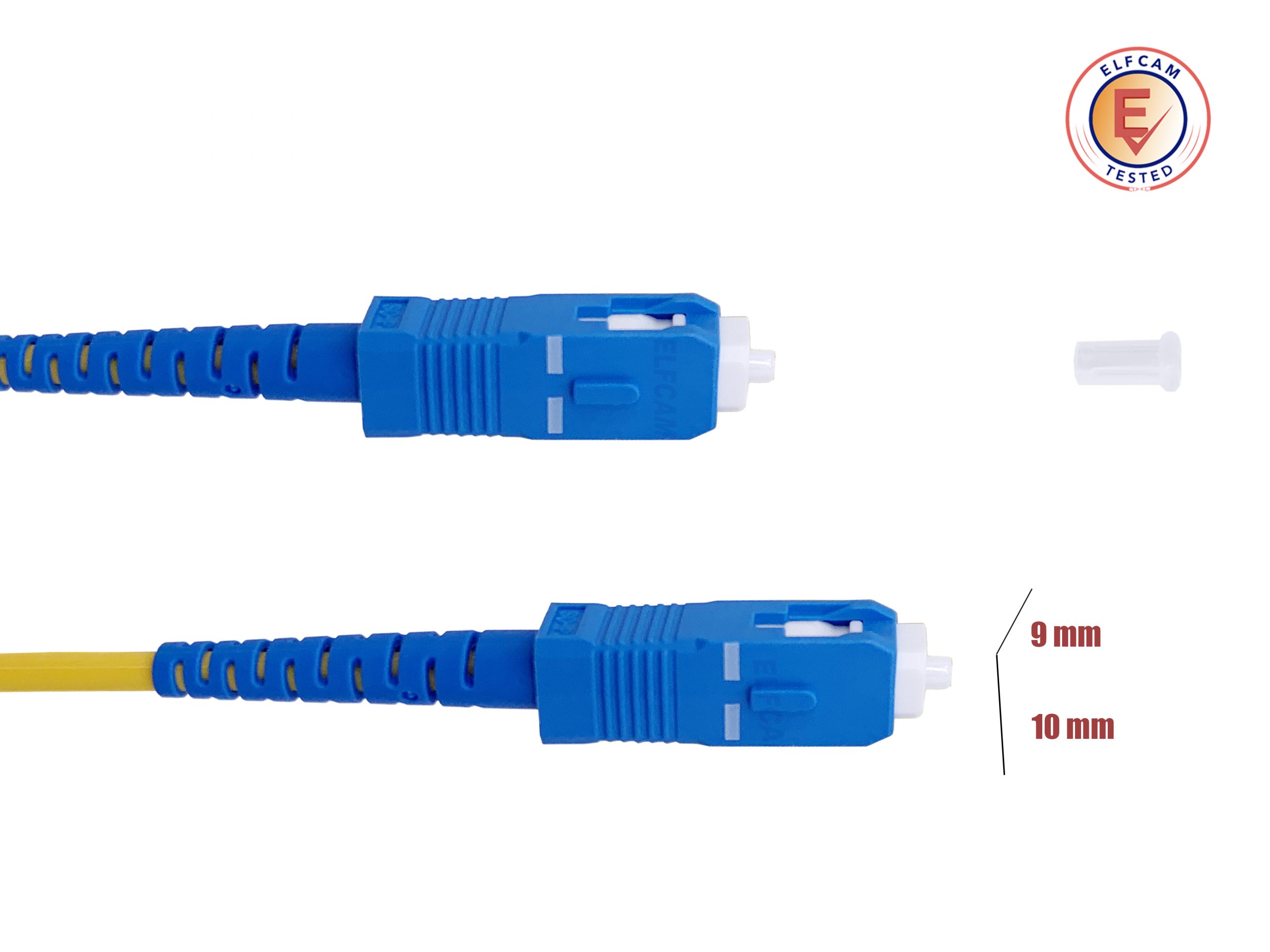 Cordon simplex fibre optique OS2 LS0H APC/UPC 2,0m