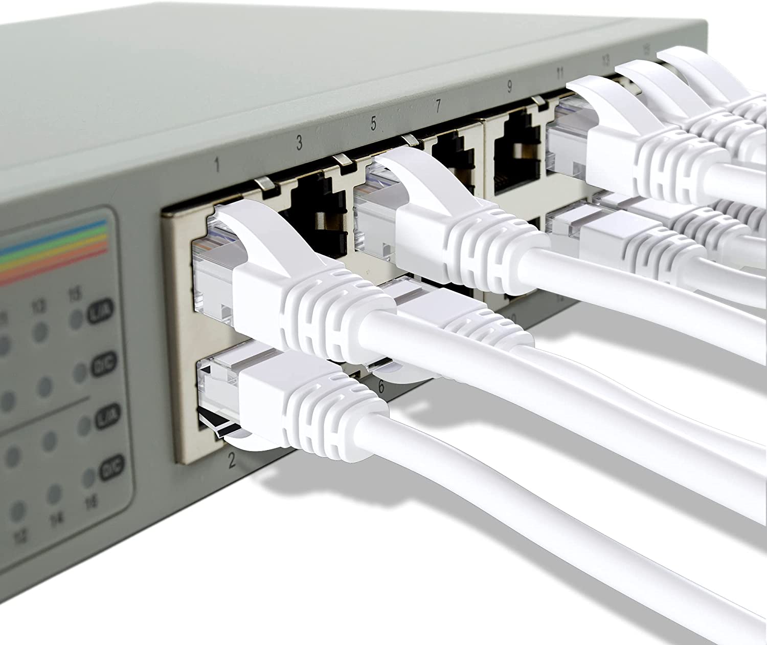 12€74 sur Câble Ethernet CAT 7 Plat Réseau RJ45 Haut Débit 10Gbps