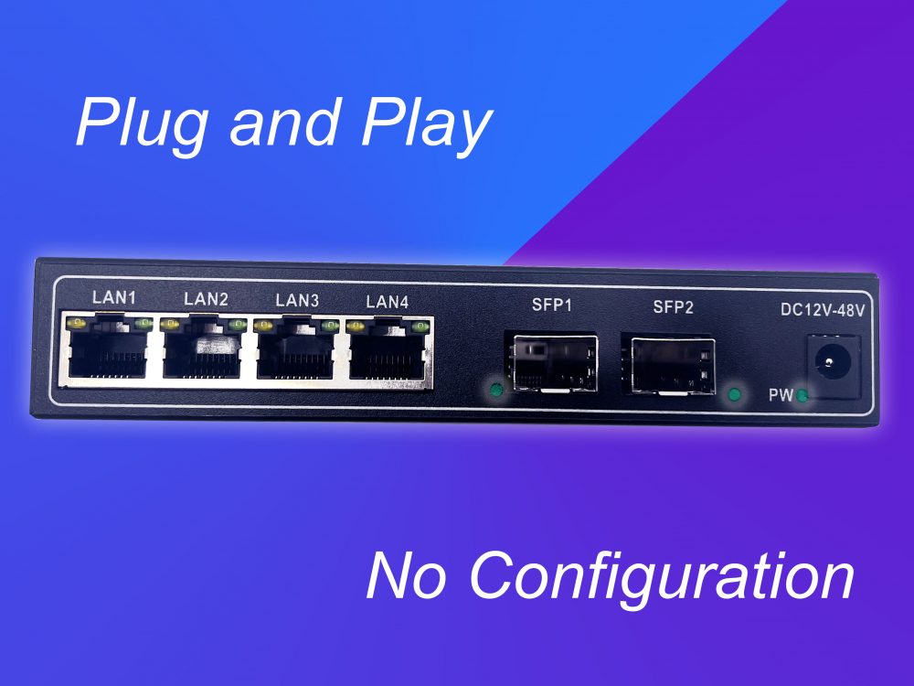 Gigabit géré 48 ports Poe Switch avec 4 SFP à fibre optique plein